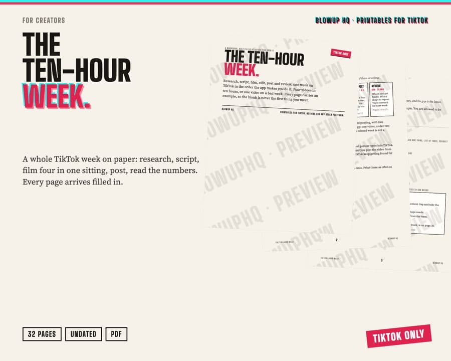 The Ten-Hour Week