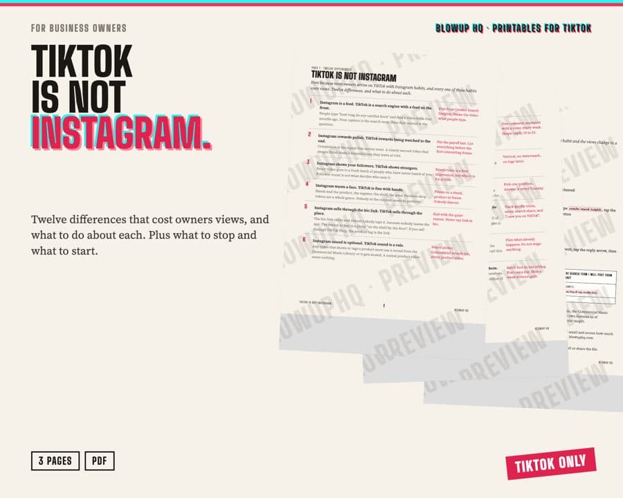 TikTok Is Not Instagram